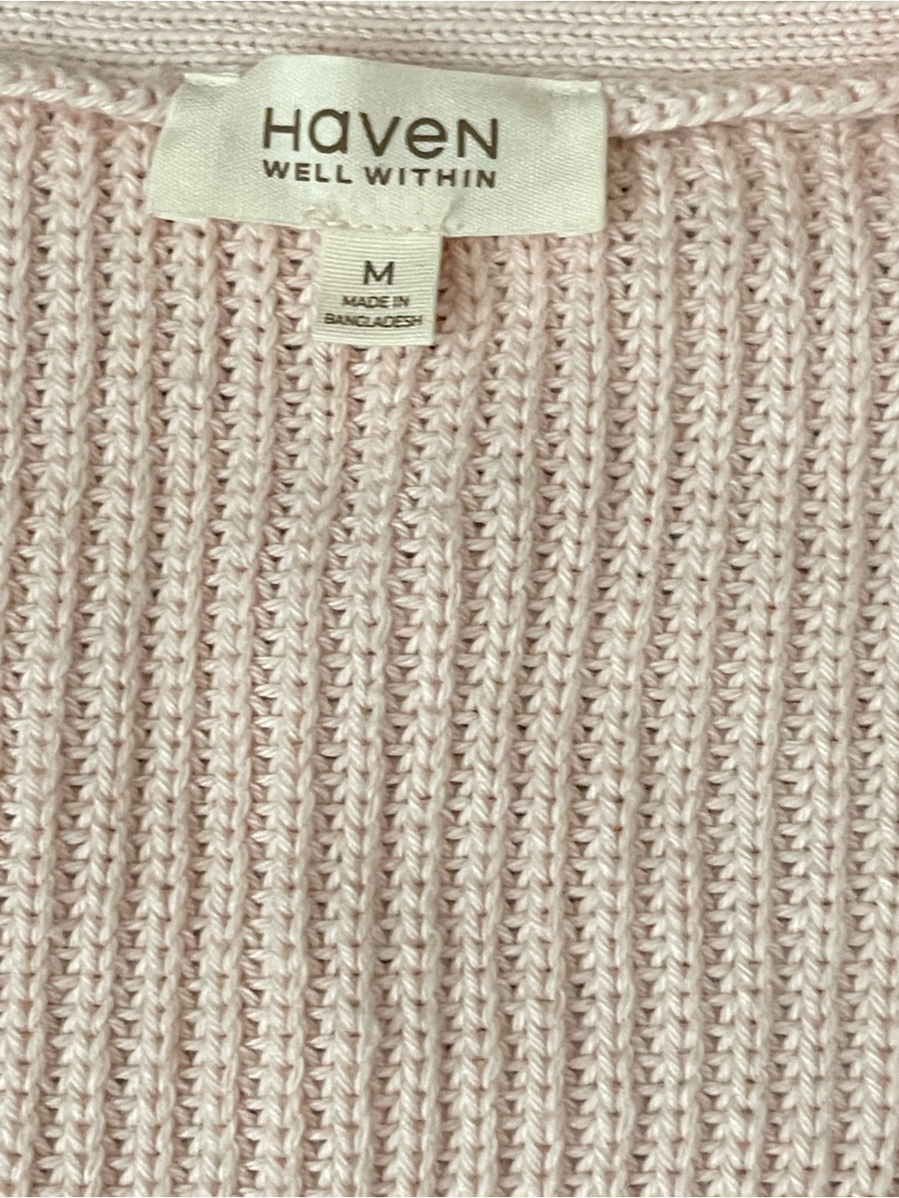 Haven Well Within Organic Cotton
Shaker Stitch Cardigan, - Picture 3 of 7
